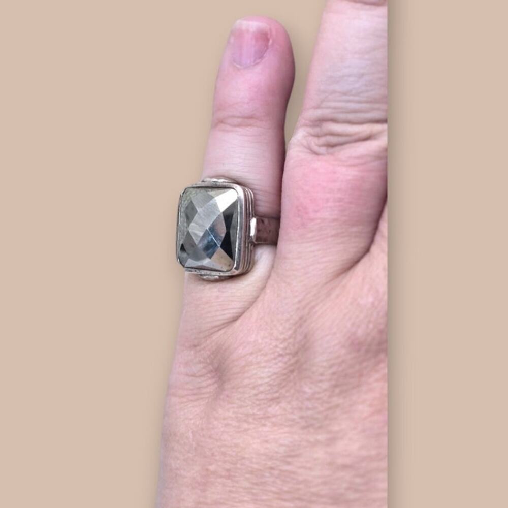 Silpada “Pyrite Spark” Sterling Silver Ring Retired R1999 – Size 5